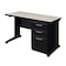 Fusion Fusion Single Pedestal Desks, 24 D X 29 H, 48 W X Wood, Metal MSP4824PL - alternate 1